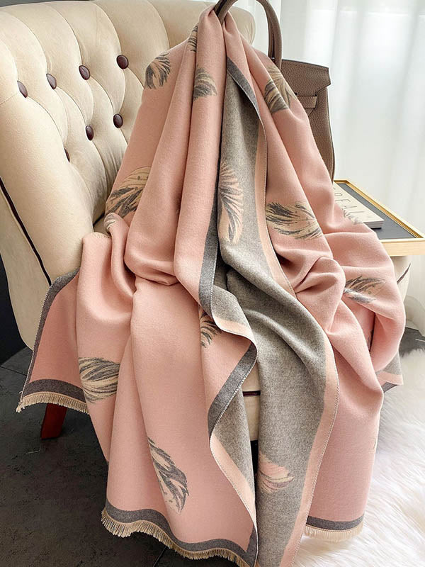 Urban Imitated Cashmere Feather Printed Shawl&Scarf