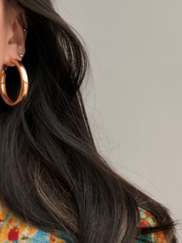 Fashion Punk Geometric Hoop Earrings Accessories