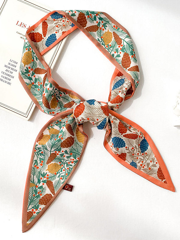 Original Floral Sun-Protection Silk Scarf