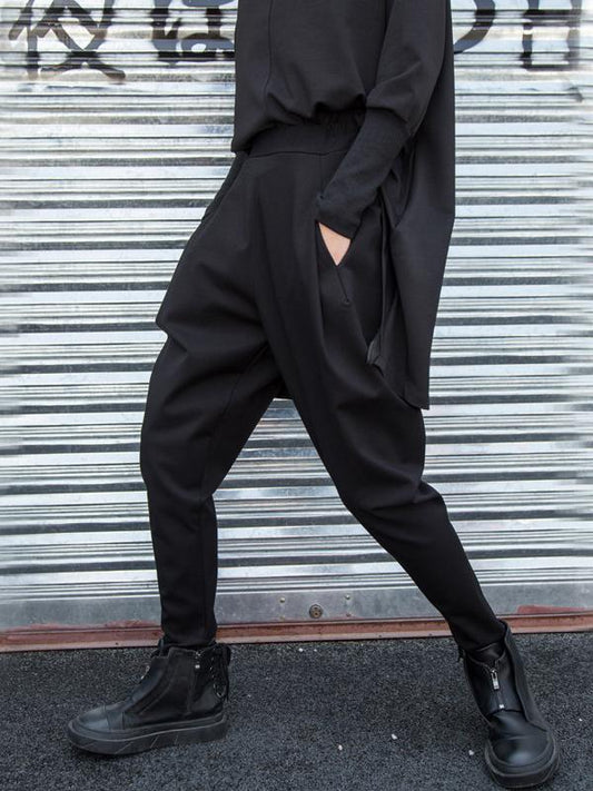 Simple Black Harem Pants