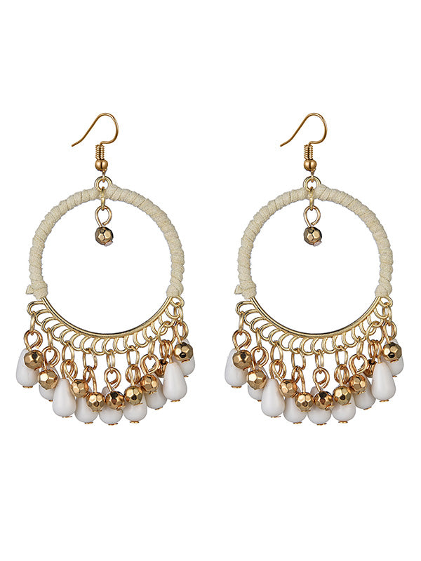 National Bohemia Handmade Beads Circle Shape Earrings