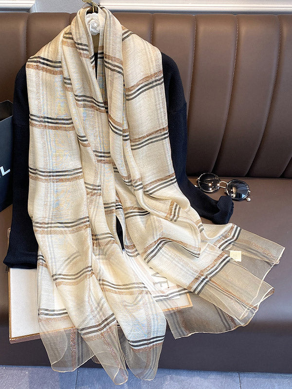 Personality Warm Striped Plaid Scarf