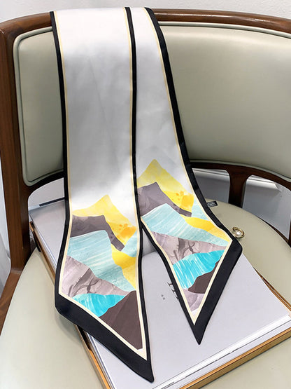 Original Oil Painting Printed Silk Scarf