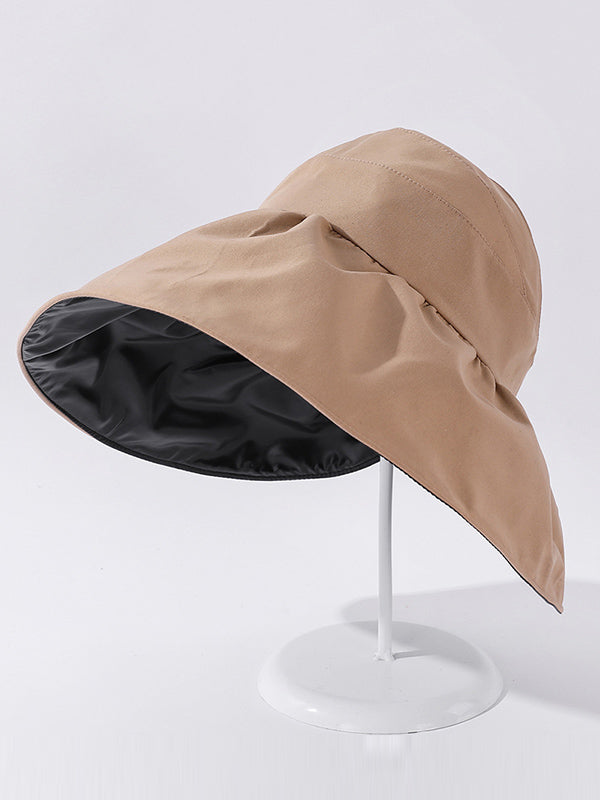 Casual Solid Color Hole Sun-Protection Hat