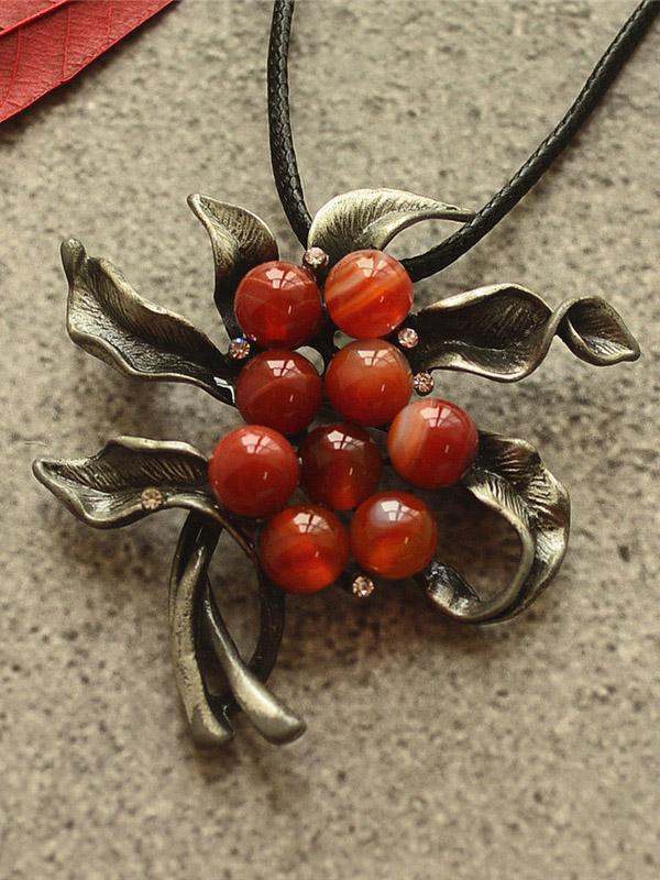 Vintage Fruit Brooch&Necklace