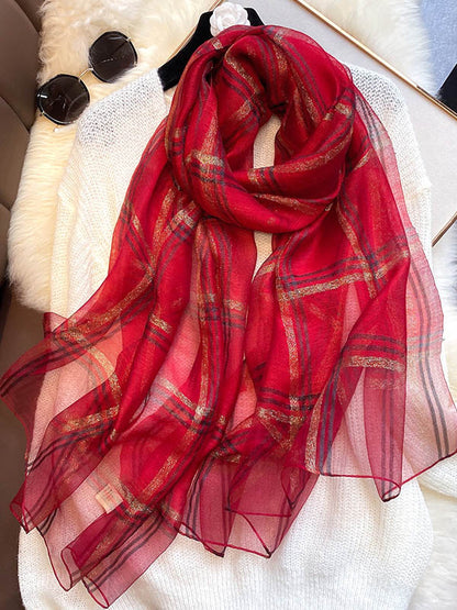 Personality Warm Striped Plaid Scarf