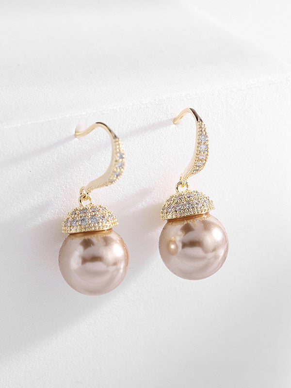 Simple Pearl Light Maturity Earrings