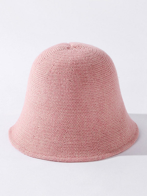 Original Solid Knitting Bucket Hat