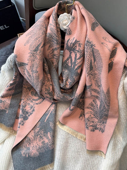 Imitation Cashmere Shawl Printed Warm Scarf