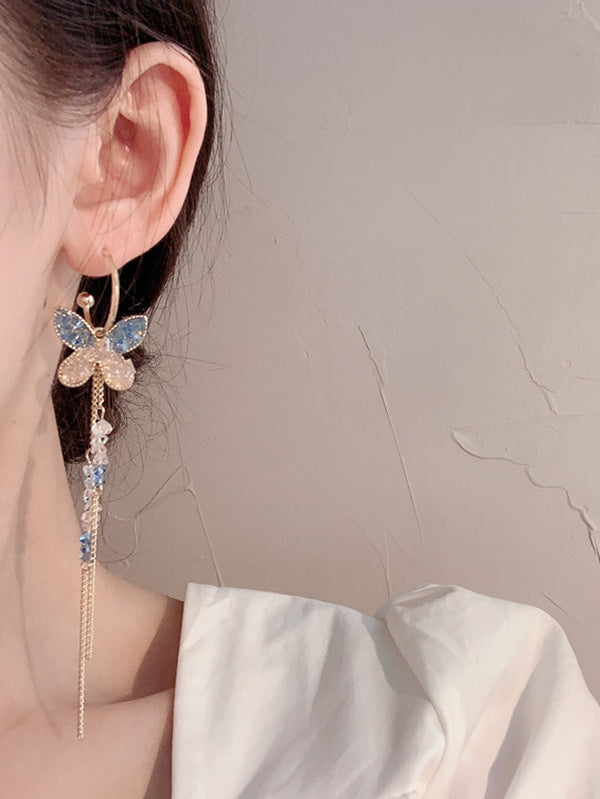 Butterfly Tassel Earrings Eardrop