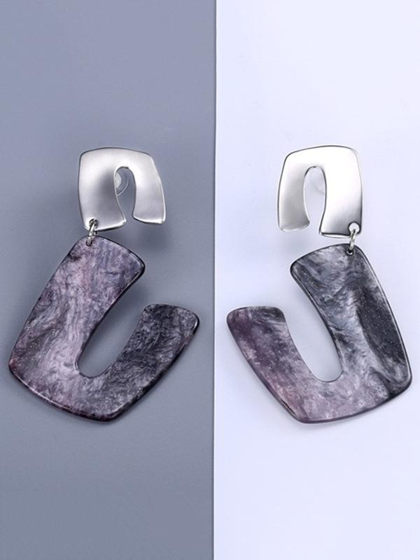 New Fashion Succinct Acrylic Earring