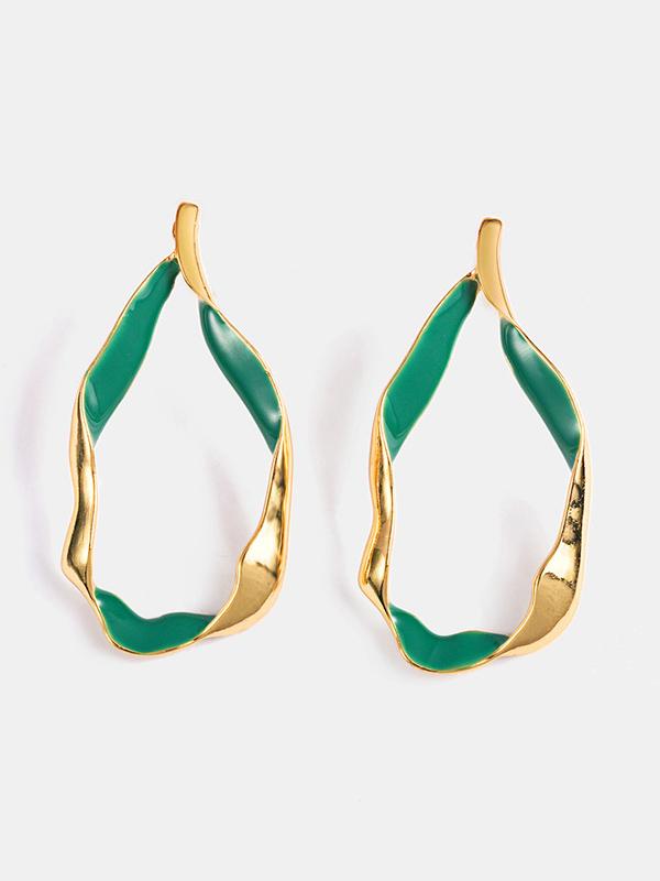 Simple Cropped Alloy Earrings