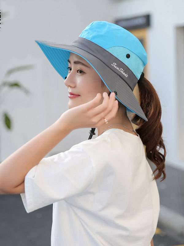 Original Foldable Breathable Letter Print Sun-Protection Bucket Hat