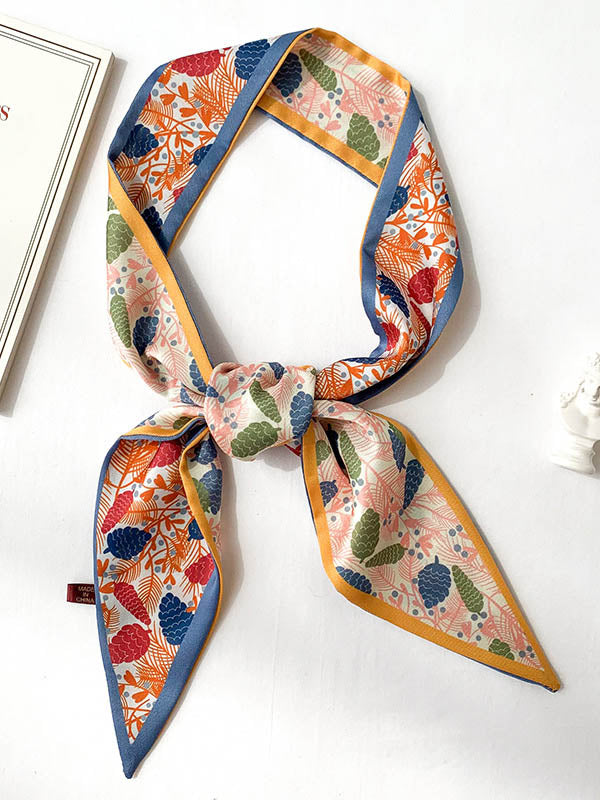 Original Floral Sun-Protection Silk Scarf