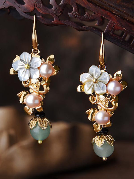 Original Flower Pearl Earrings