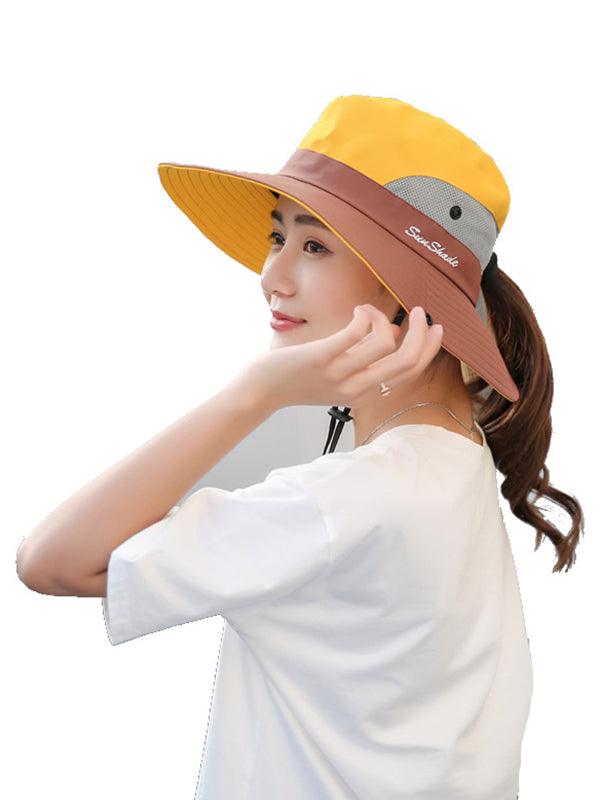 Original Foldable Breathable Letter Print Sun-Protection Bucket Hat