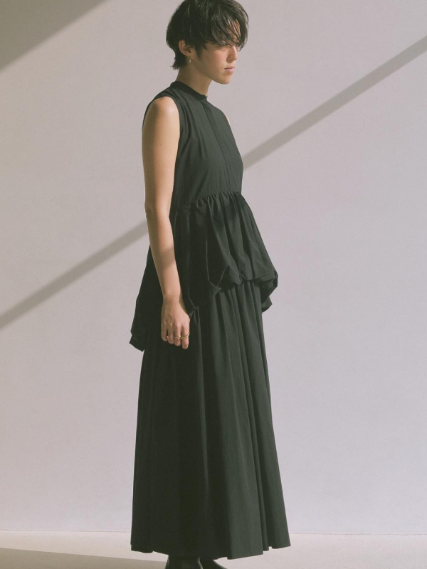 Original Round Neck Sleeveless Cloud Maxi Dress