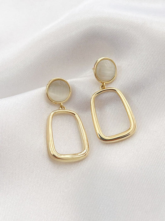 Normcore Gold Geometric Square Earrings