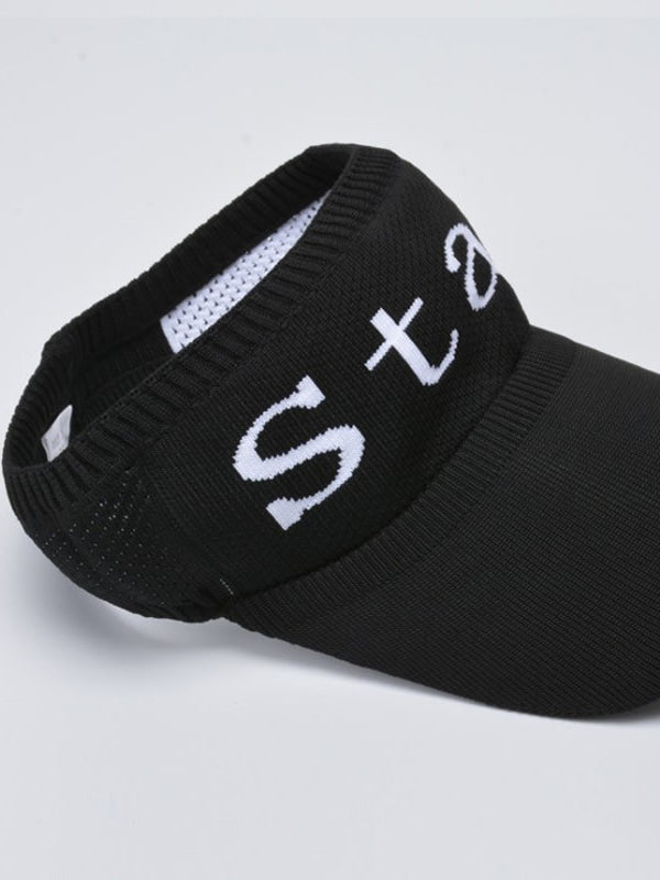 Solid Color Letter Print Breathable Sports Sun Protection Hat