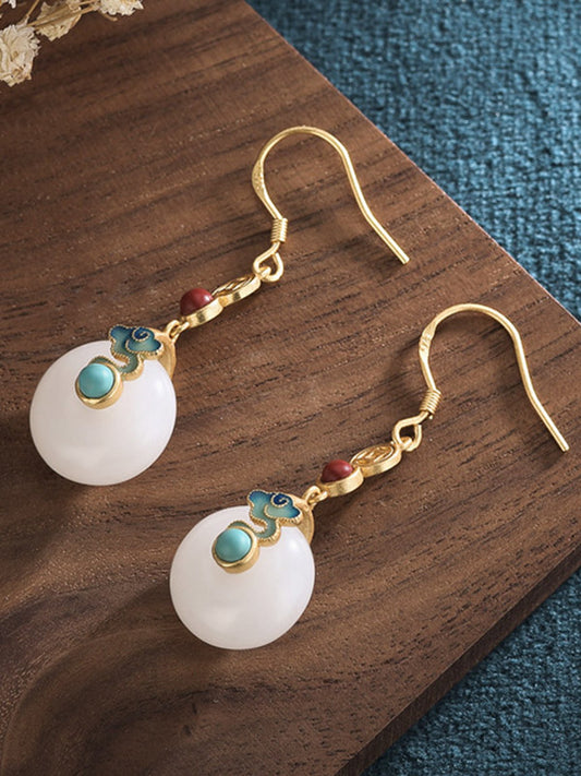 Vintage Cloud-Embellished Split-Joint Earrings Accessories