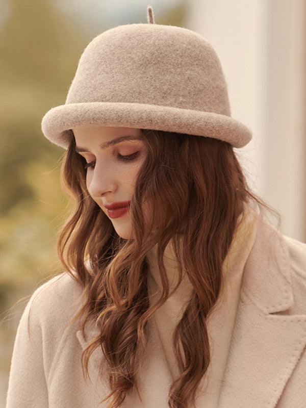 Simple Casual 9 Colors Lamb Wool Fisherman Hat