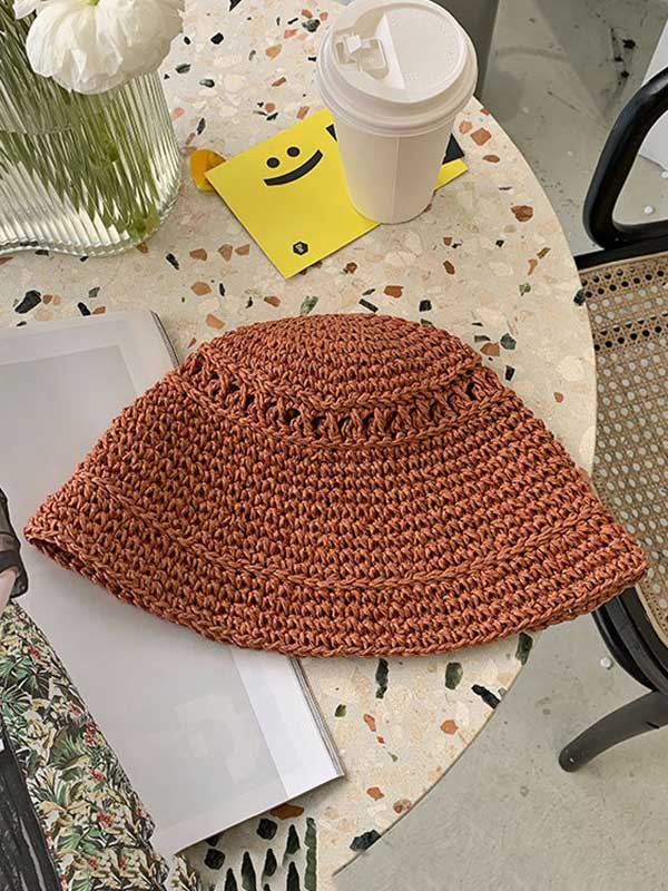 Leisure Handmade Sun-Protection Straw Hat