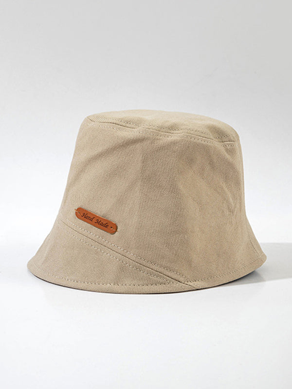 Original Letter Solid Color Casual Fisherman Hat