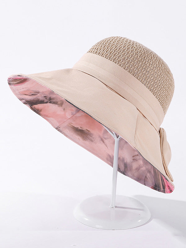 Casual Split-Joint Knitting Bow-Embellished Fisherman Hat