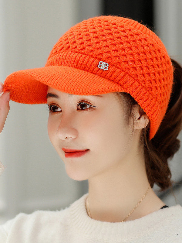 Original Solid Warm Hole Knitting Hat