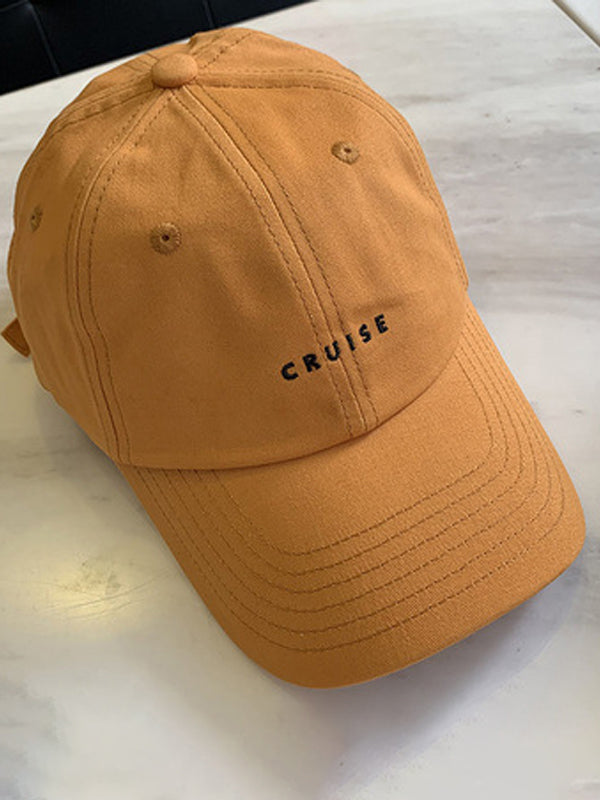 Casual Solid Color Embroidered Baseball Cap