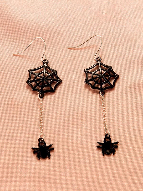 Halloween Pumpkin Skeleton Bat Earrings