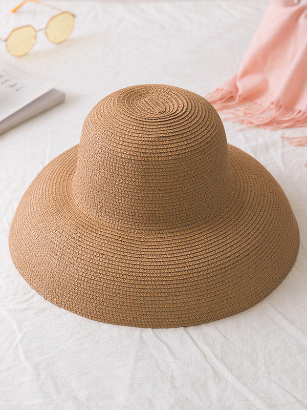 Leisure Long-Brim Sun-Protection Straw Hat