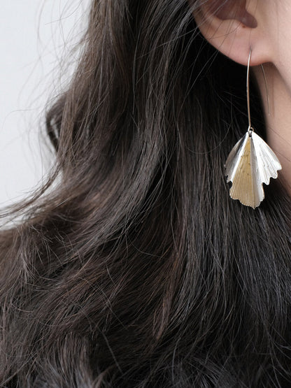 Retro Simple Leaf Shape Eardrop  Earrings Accessories