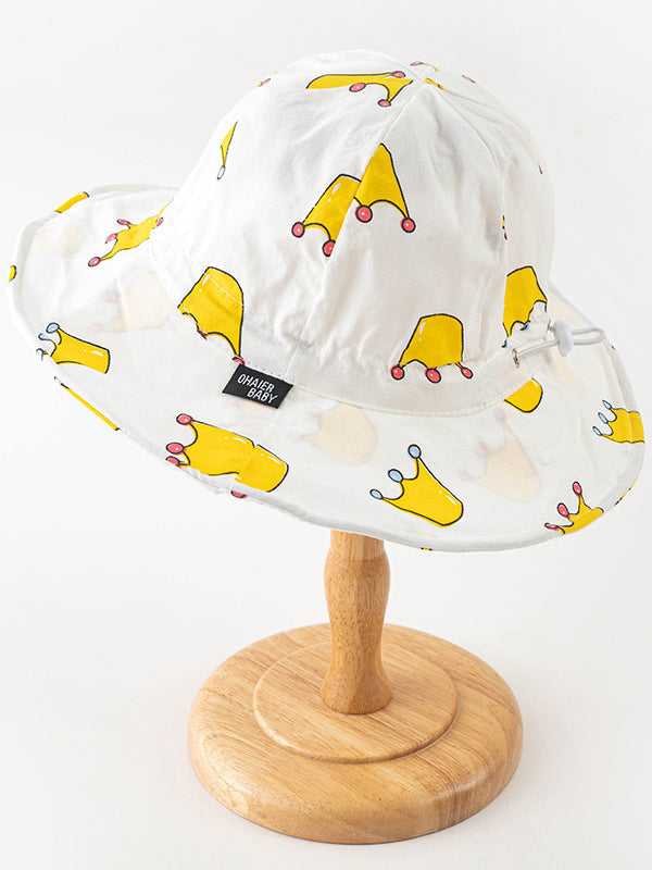 Qute Baby Cartoon Printed Sun Protection Beach Fisherman Hat