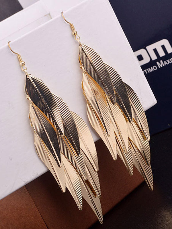 Vintage Original Stylish Alloy Leaf Earrings