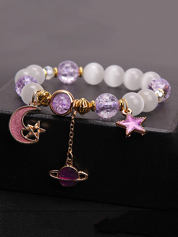 Original Alloy Star&Moon&Planet Beads Bracelet