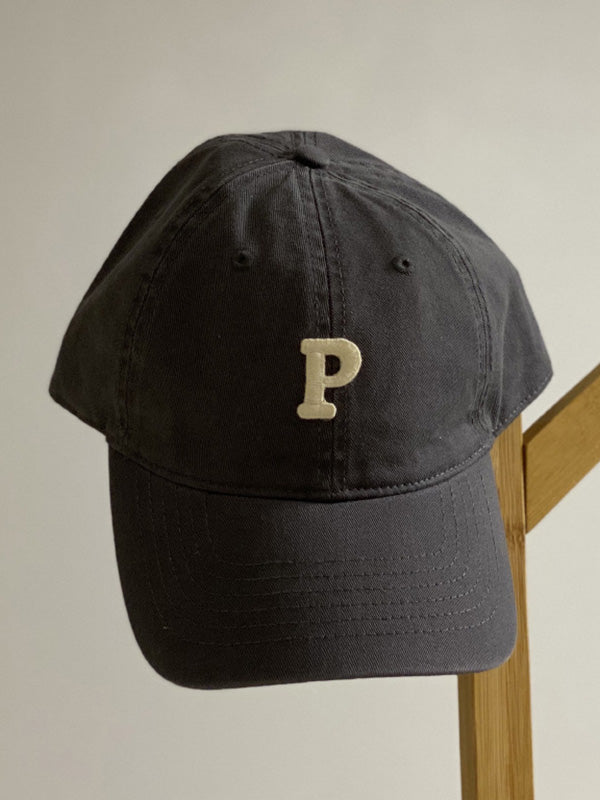 Sports Solid Color Letter Applique Baseball Cap