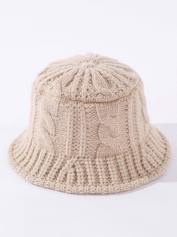 Original Solid Knitting Bucket Hat