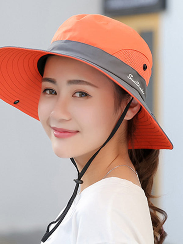 Original Foldable Breathable Letter Print Sun-Protection Bucket Hat