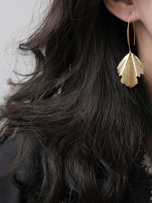 Retro Simple Leaf Shape Eardrop  Earrings Accessories