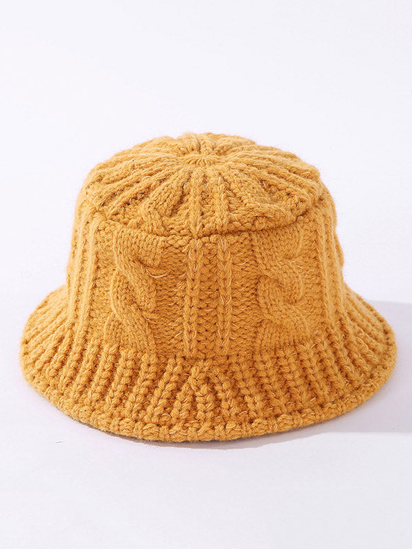 Original Solid Knitting Bucket Hat