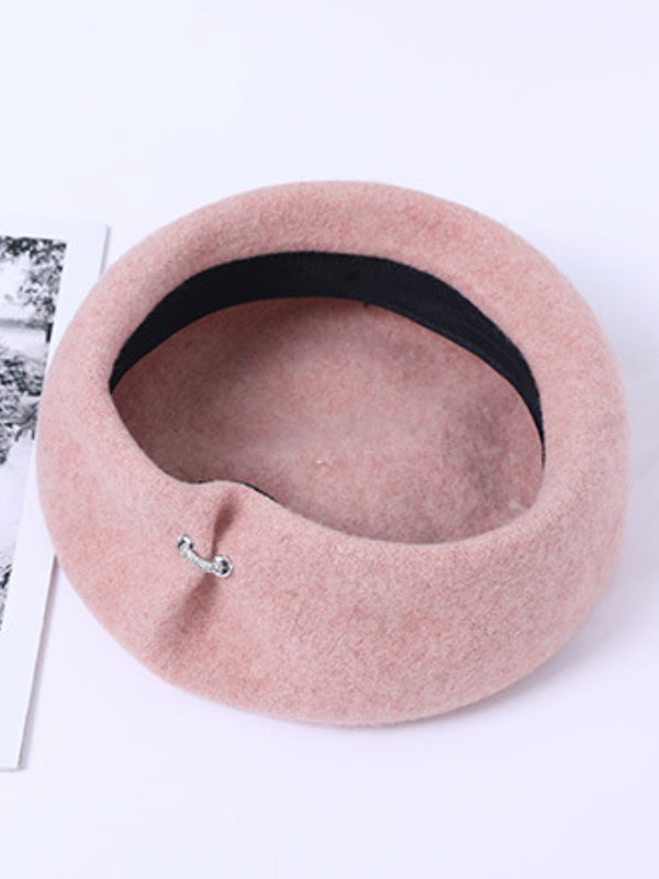 Simple 6 Colors Lamb Wool Beret Hat