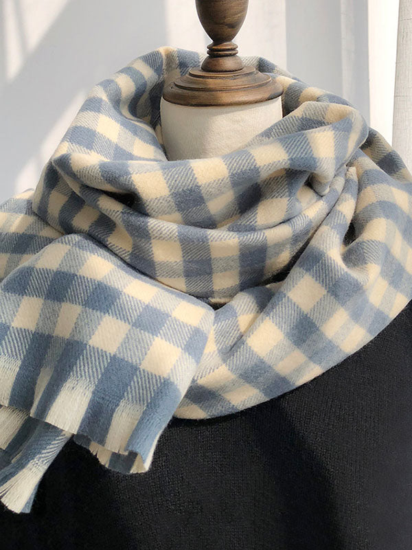 4 Colors Plaid Girlish Sweetness Scarf&Shawl