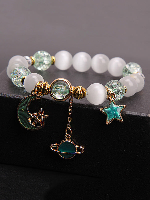 Original Alloy Star&Moon&Planet Beads Bracelet