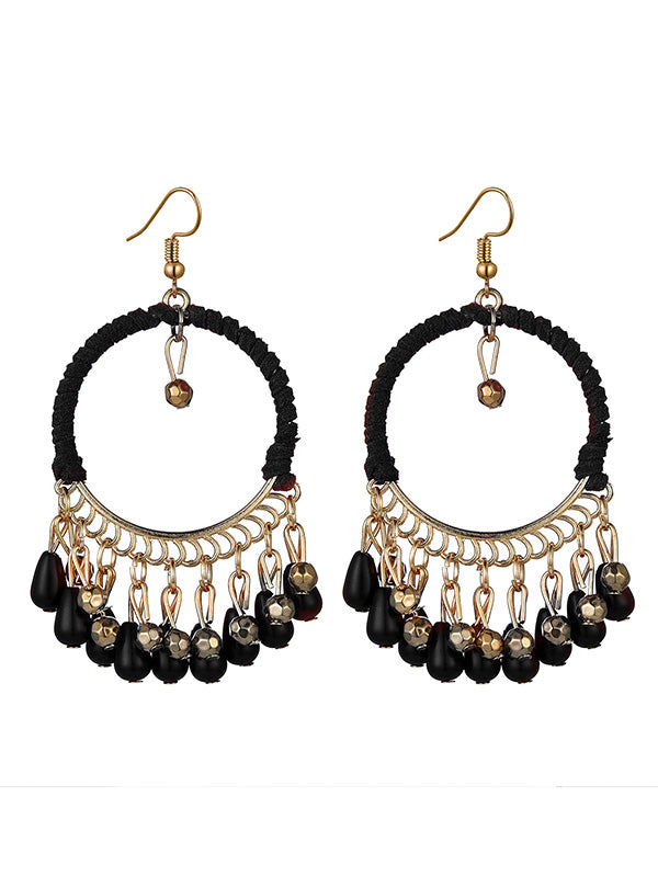 National Bohemia Handmade Beads Circle Shape Earrings