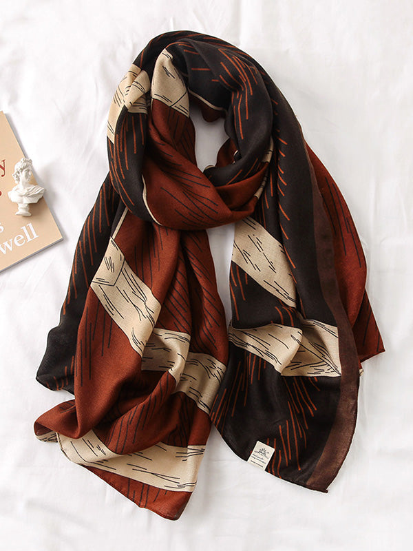 Plaid Stylish Sun-Proof Silk Scarf