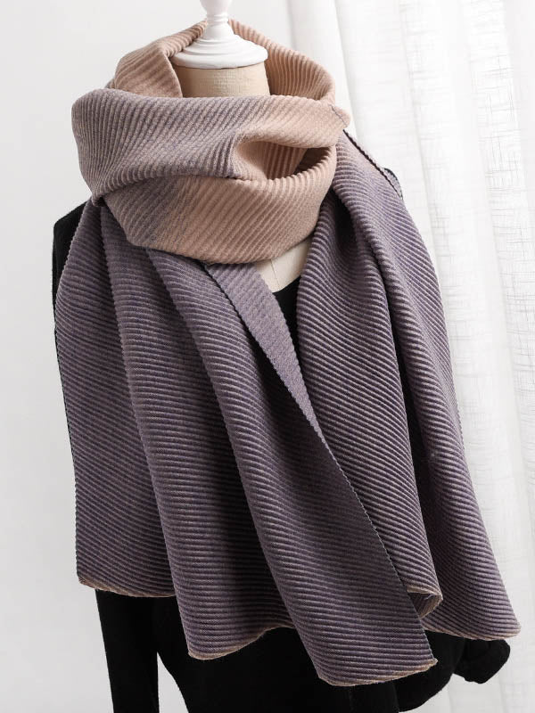 Split-Joint Wrinkled Long Warmer Scarf