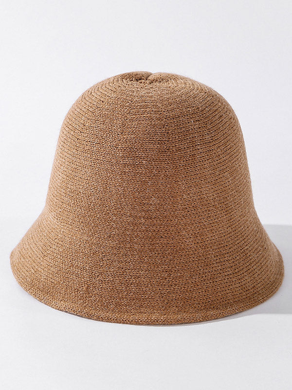 Original Solid Knitting Bucket Hat