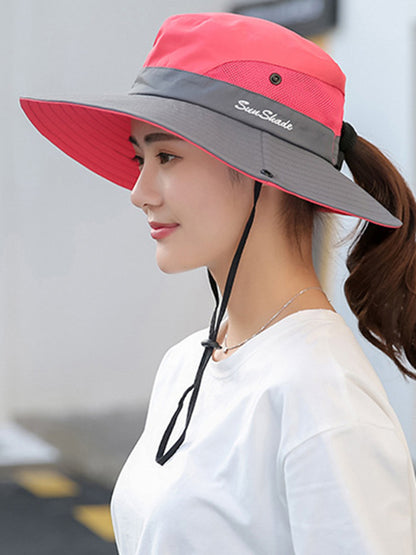 Original Foldable Breathable Letter Print Sun-Protection Bucket Hat